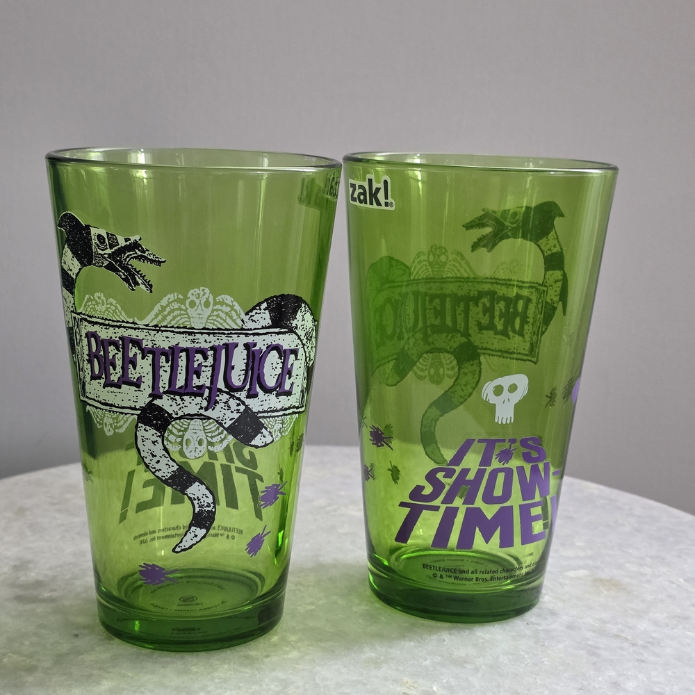 Beetlejuice Green 20oz Glass Set